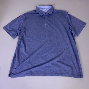 Veboon Dynamic Flex Polo Shirt Men's 3XL Blue Heather Short Sleeve Golf  Stretch